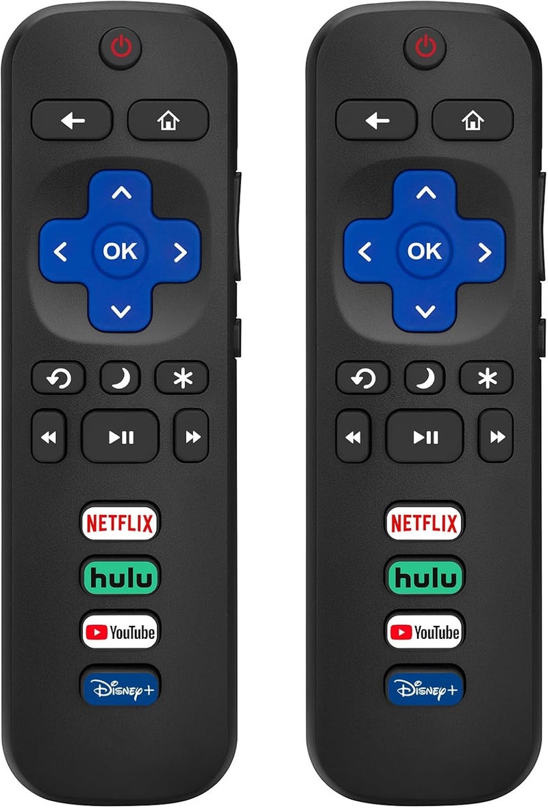 Acoyer (Pack of 2) Replacement Remote Control Only for Roku TV, Compatible for TCL Roku/Hisense Roku/Onn Roku/Sharp Roku/Element Roku/Westinghouse Roku/Philips Roku Smart TVs (Not for Roku Stick and Box) - Image 1